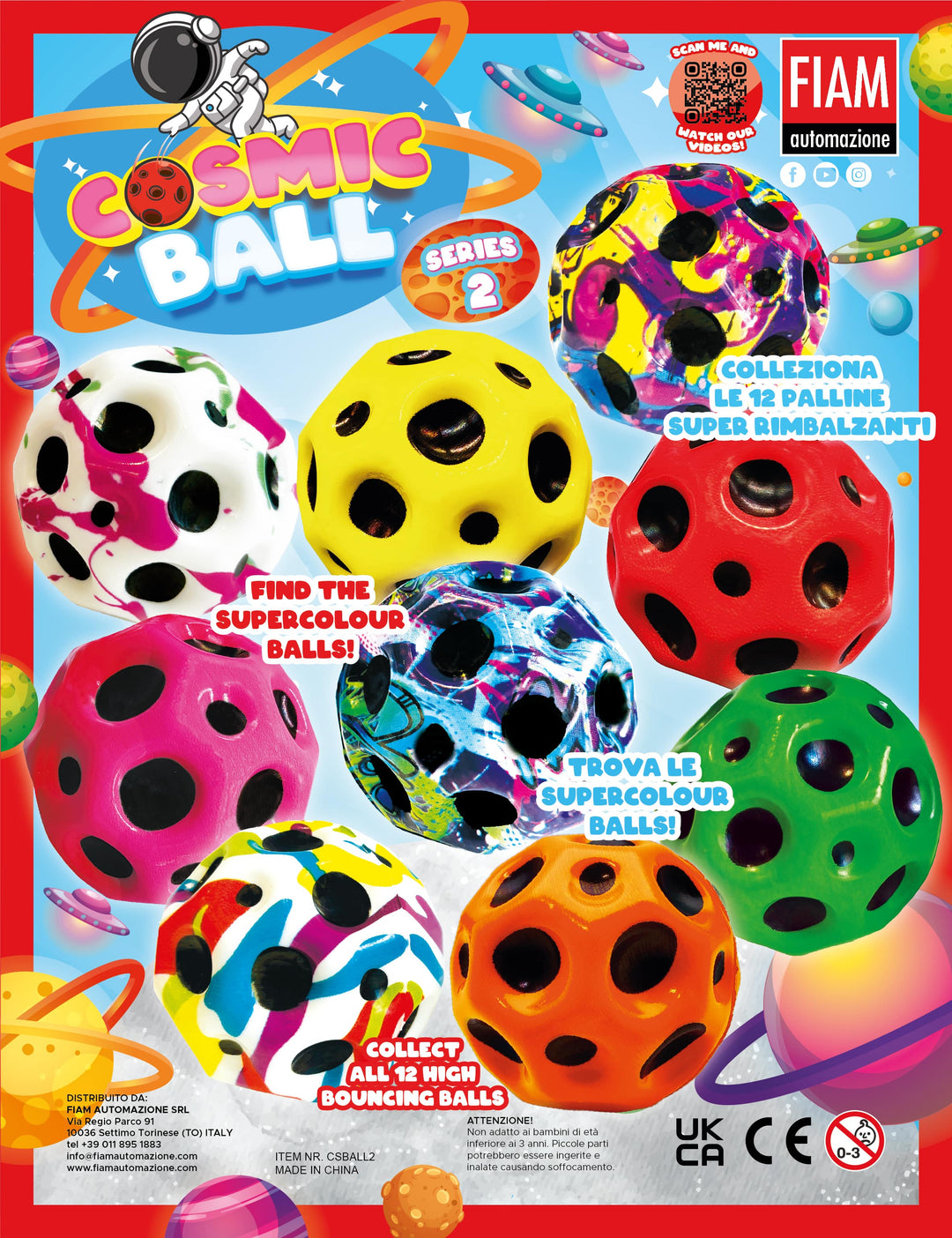 Μπαλάκια που αναπηδούν σε διαφορετικά χρώματα.