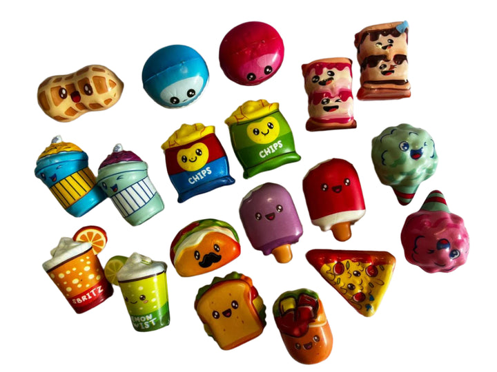 Squisy mini food collection 18 friends 5 to 6 centimeters