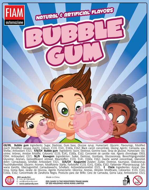 Gumball chewing gum 24mm