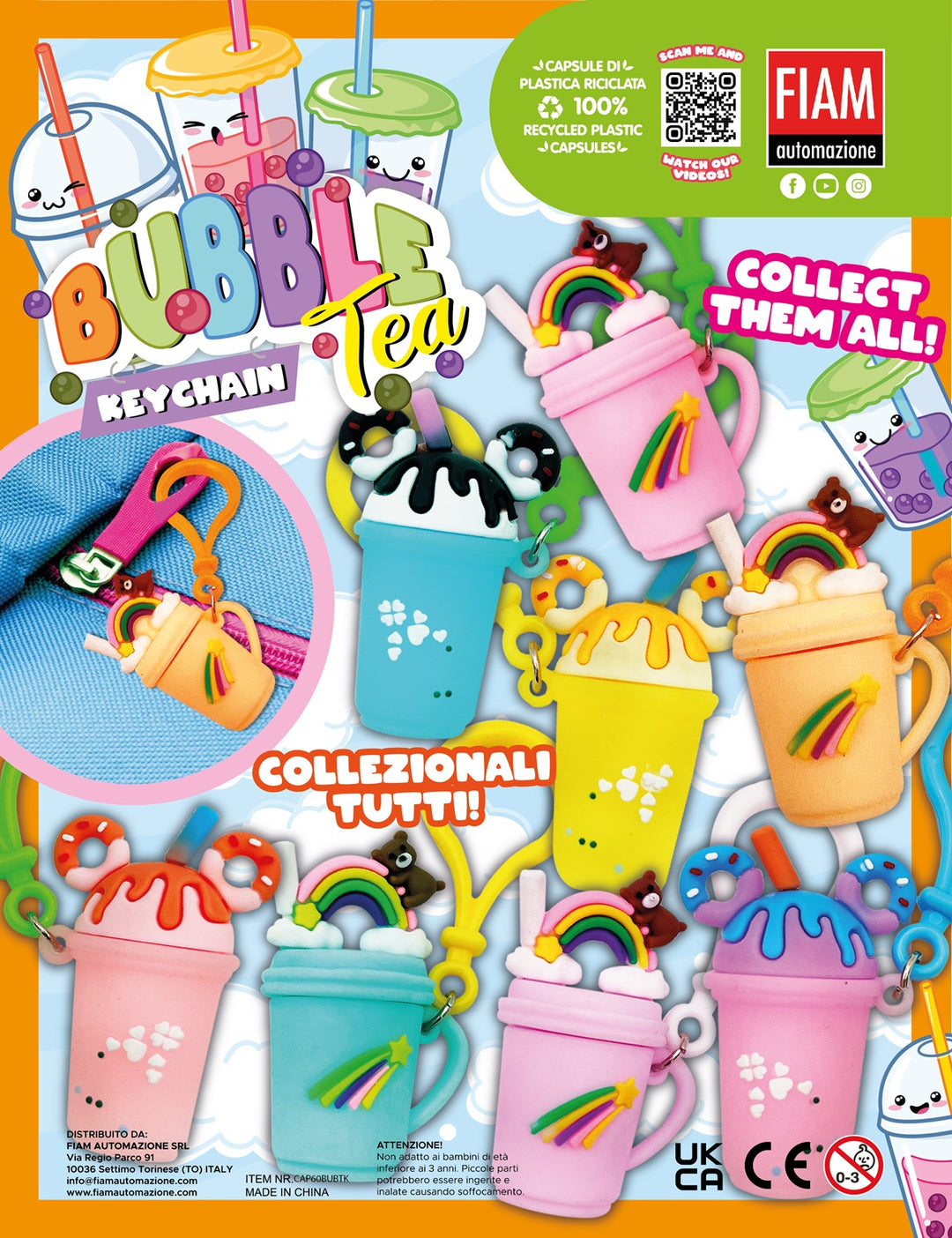 Bubble Tea Keychain 60mm - 400 τεμάχια