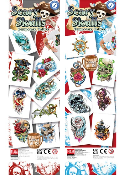 Tattoo Scary Skulls 300 τεμάχια