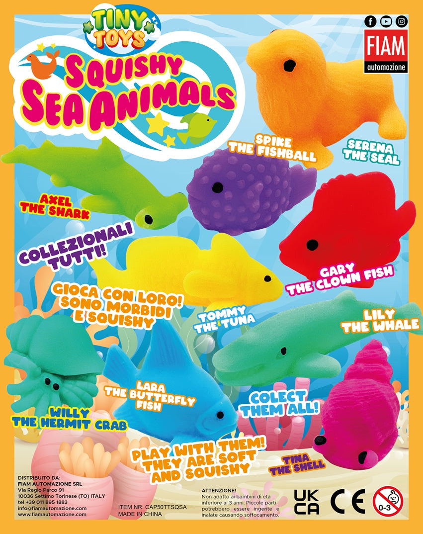Tint toys squishy sea animals 50mm - 600 τεμάχια