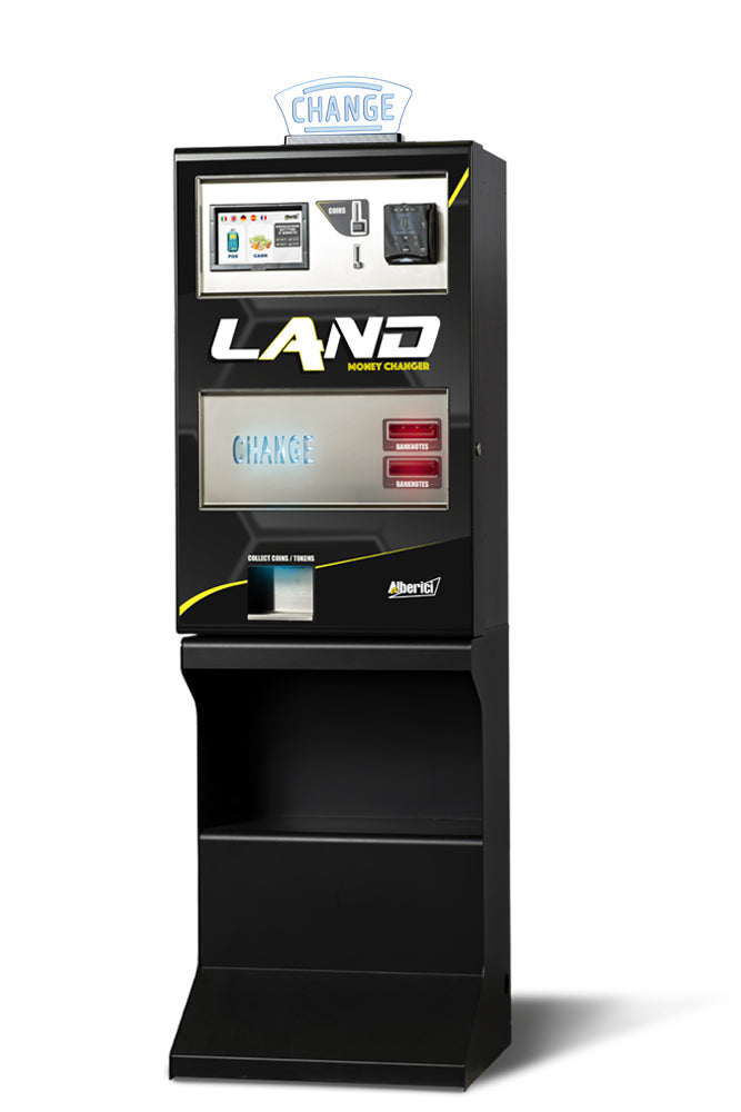 φωτογραφια της land πανω στην βαση πατωματος. το μηχανημα εχει οθονη αφης