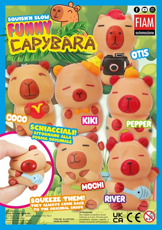 Squishy παιχνίδι καπιμπάρα, μικρό δωράκι για όλα ταπαιδιά, θεματικά party, vending και claw machines.