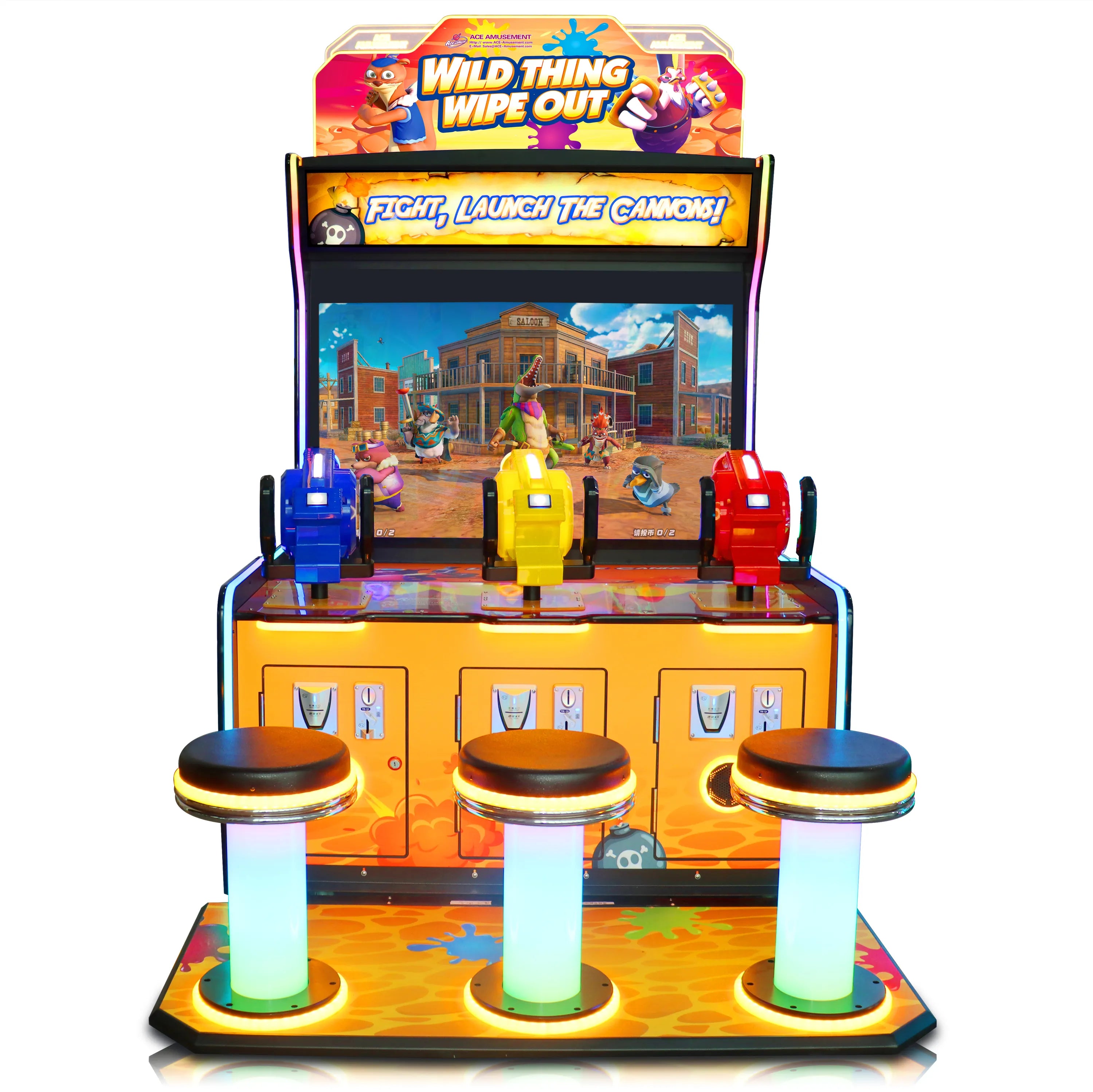 Arcade wild thing wipe out με κερματοδέκτη, παιχνίδι με στόχους