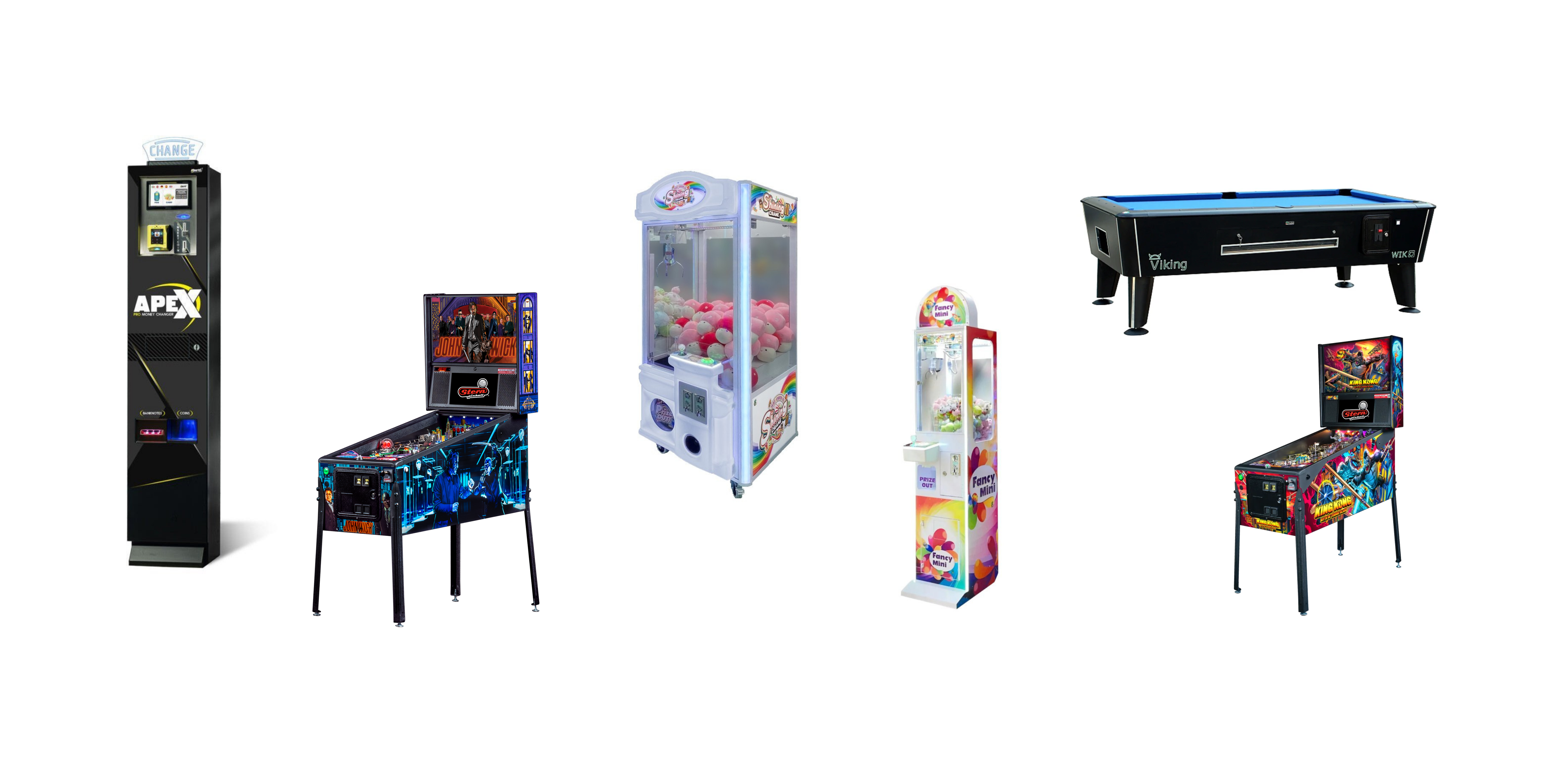 Arcade ηλεκτρονικά παιχνίδια, φλίπερ, μπιλιπάρδα, ανταλλακτήρια κερμάτων.