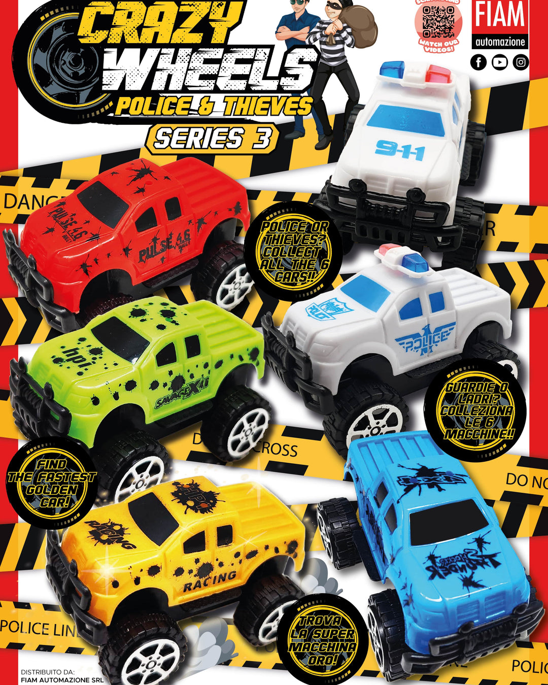 Κάψουλα αμαξάκι police, 60 mm για αυτόματους πωλητές για μπαλάκια