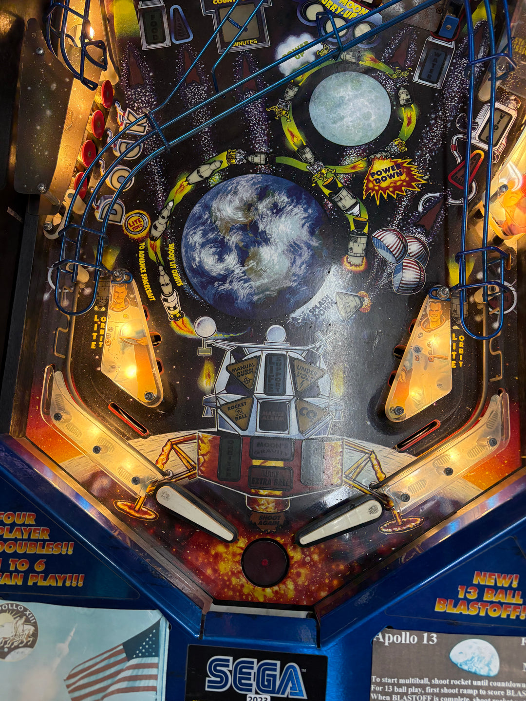 Sega Apollo 13 pinball machine