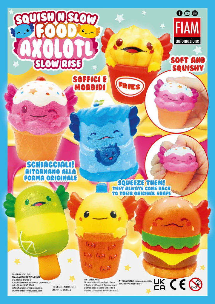 Squishy axolotl φιγούρες fast food